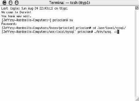 Установка и запуск MySQL для Mac OS X
