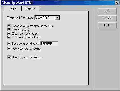 Рисунок Настройка фильтрации гипертекстовых документов созданных в MS Word